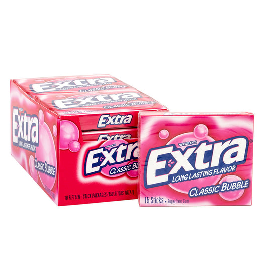 Wholesale Extra Classic Bubble Gum Slim Pack- Bulk