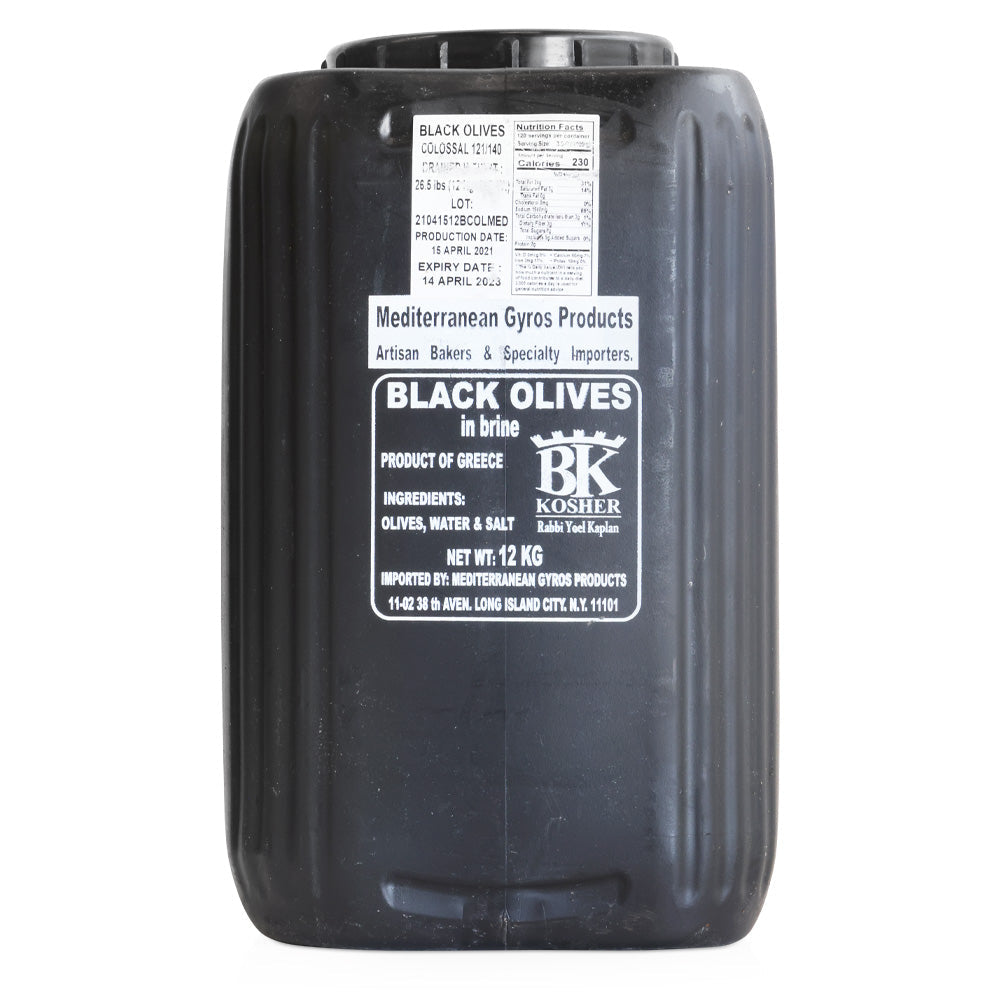 Wholesale Mediterranean Case Greek Colossal Black Olive- Bulk