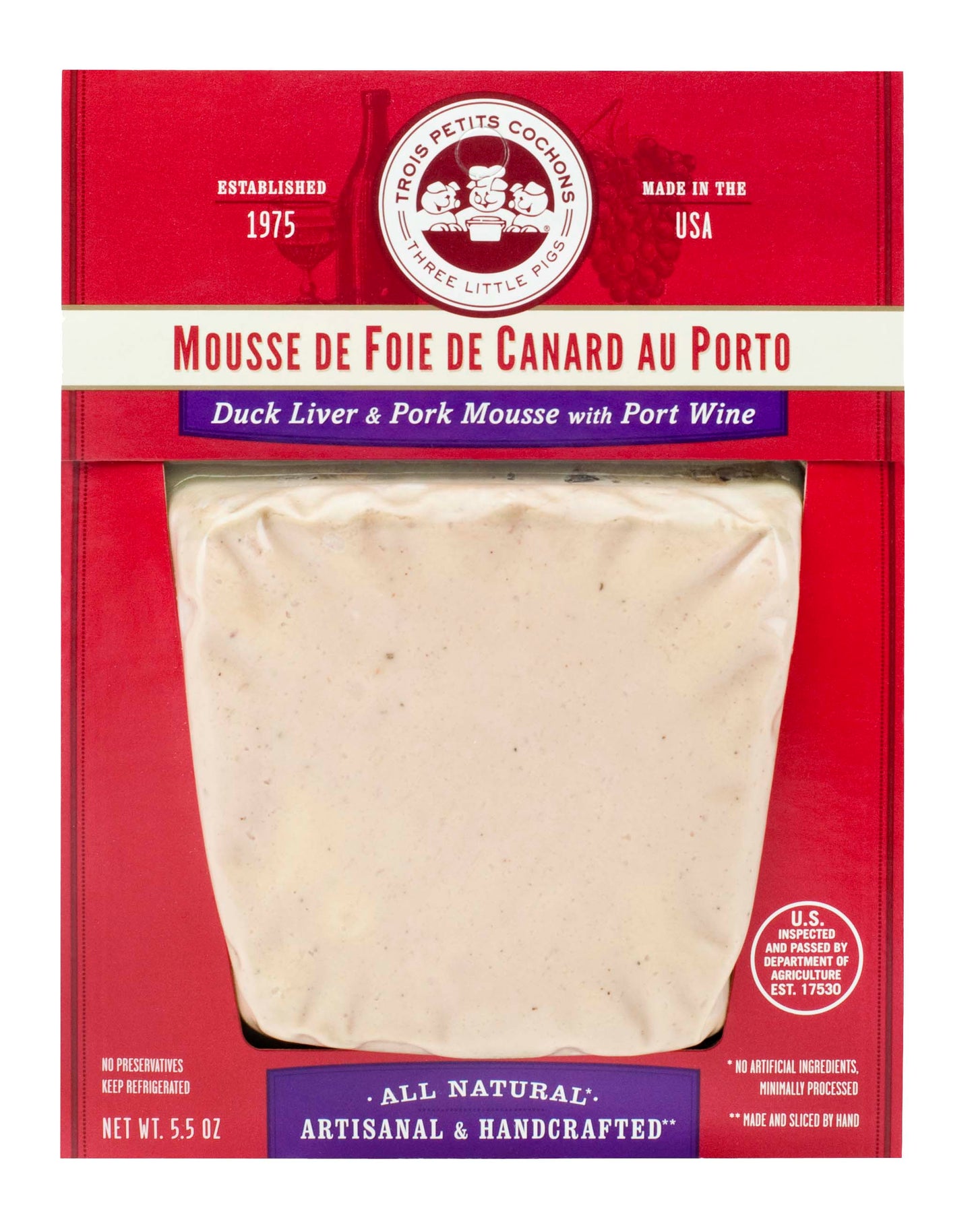 Wholesale Les Trois Mousse Canard Slices- Bulk