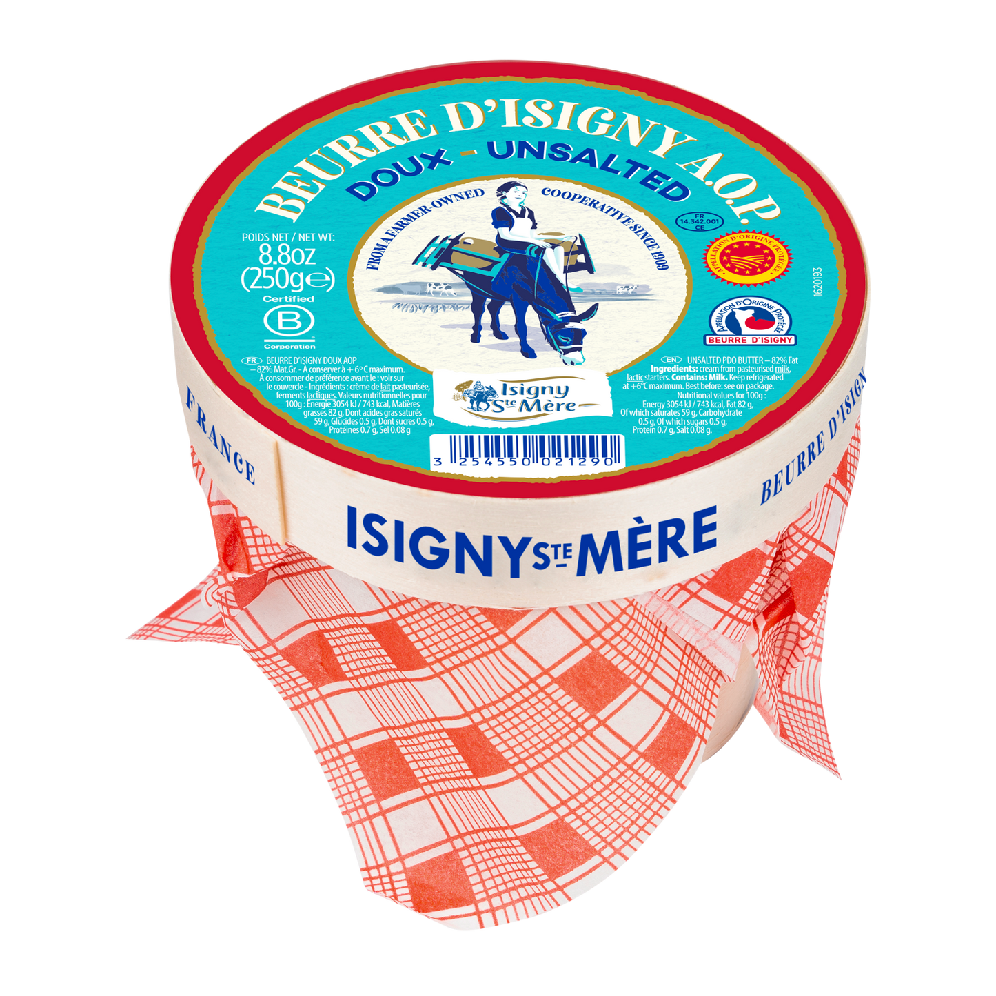 Wholesale Isigny Ste Mère Premium Butter Basket, 250g - Authentic French PDO Butter- Bulk