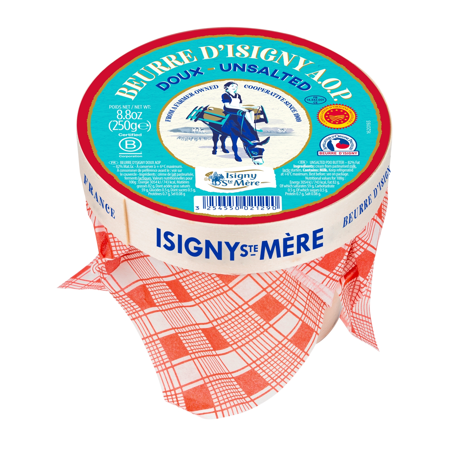 Wholesale Isigny Ste Mère Premium Butter Basket, 250g - Authentic French PDO Butter- Bulk