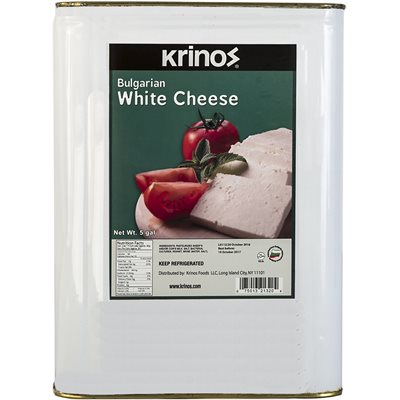Wholesale Krinos White Cheese 5 GAL Tin- Bulk