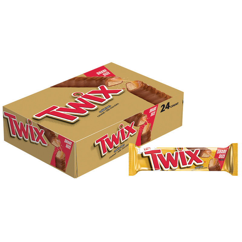 Wholesale Twix Caramel Share Size 3.02 Oz Bar- Bulk