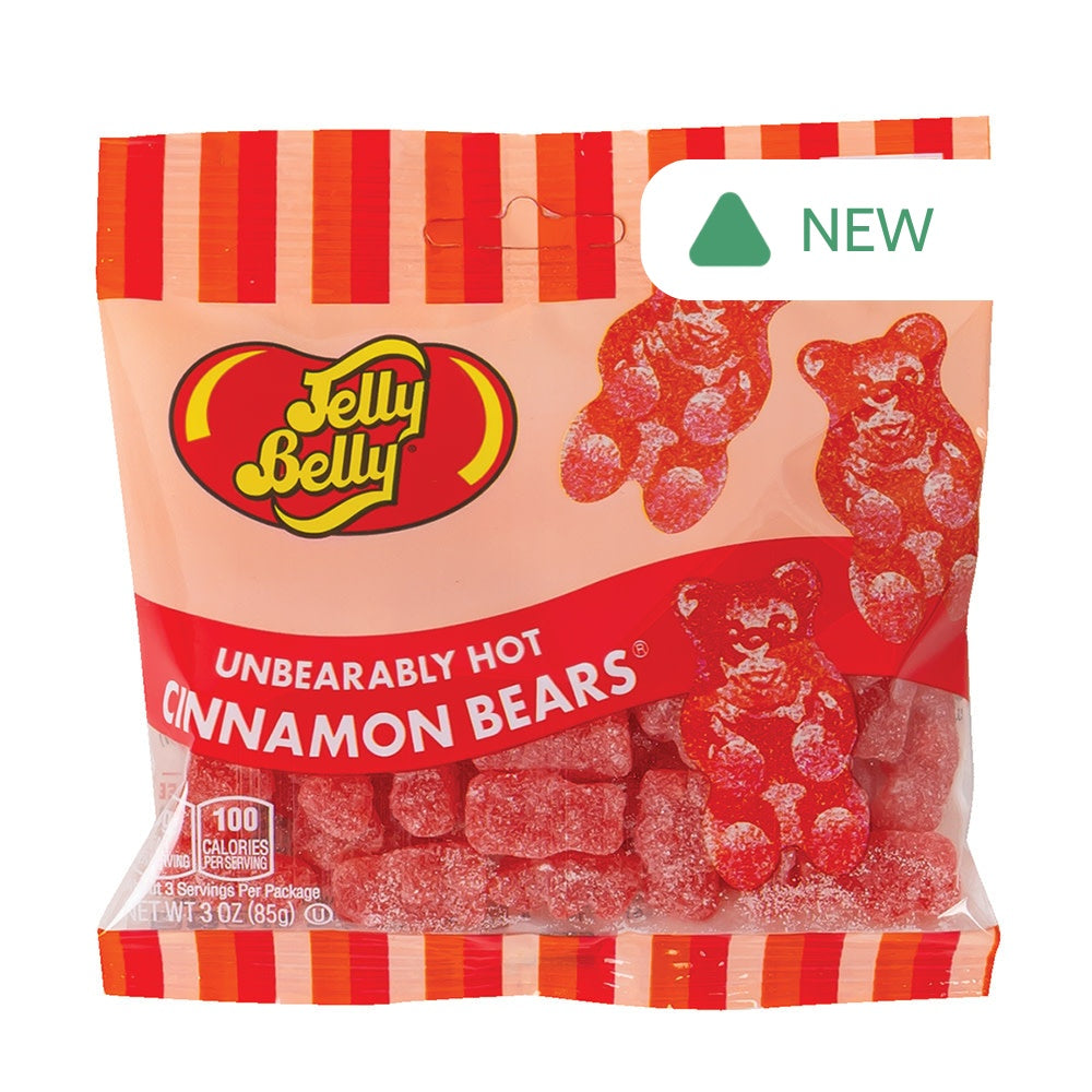 Wholesale Jelly Belly Unbearably Hot Cinnamon Bears 3 Oz Peg Bag- Bulk