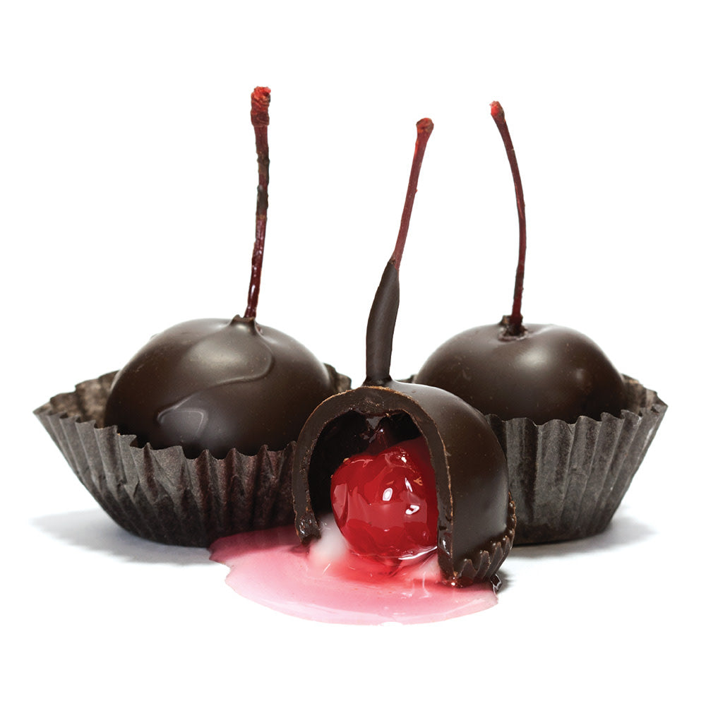 Wholesale BoxNCase Dark Chocolate Stem Cherries- Bulk