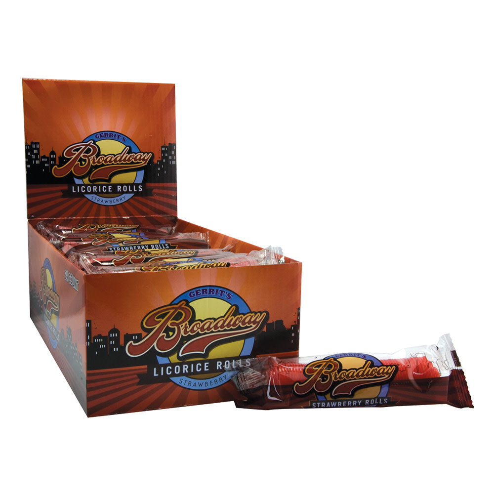 Wholesale Broadway Licorice Rolls Strawberry 2 Oz- Bulk