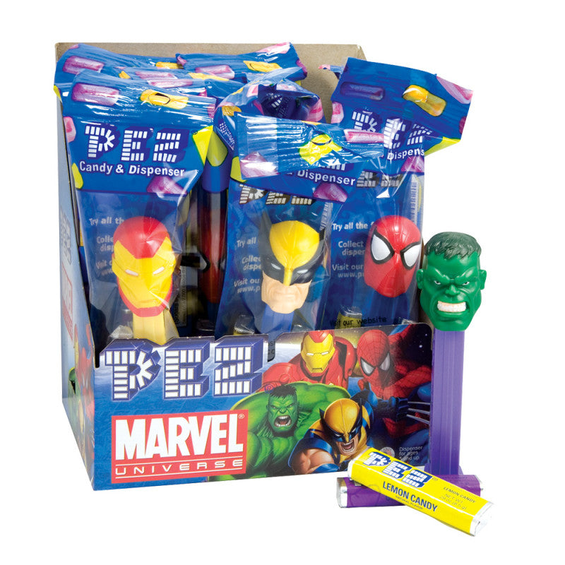 Wholesale Pez Marvel Heroes Assortment 0.58 Oz- Bulk