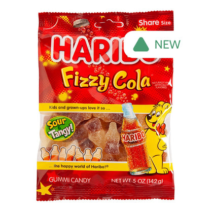 Wholesale Haribo Fizzy Cola Gummi Candy 5 Oz Peg Bag- Bulk