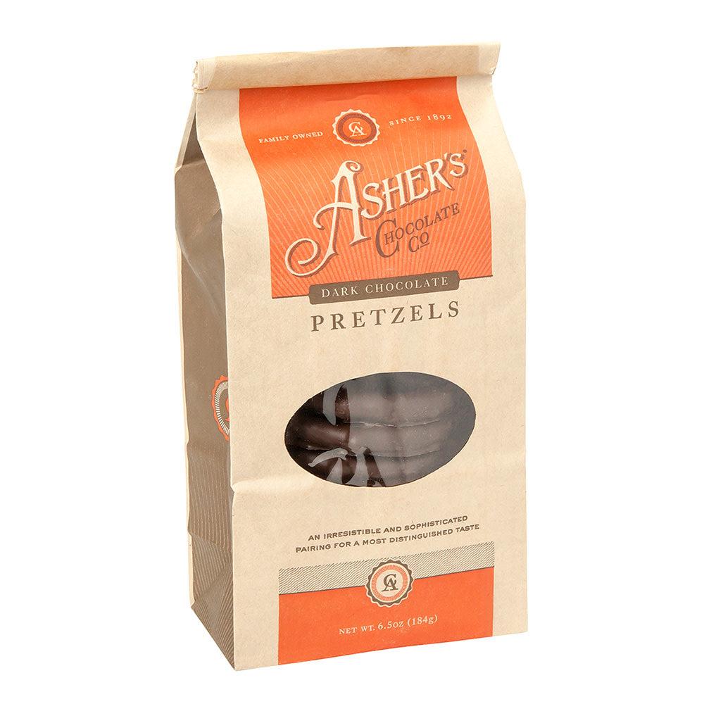 Wholesale Asher'S Dark Chocolate Pretzels 6.5 Oz Bag- Bulk
