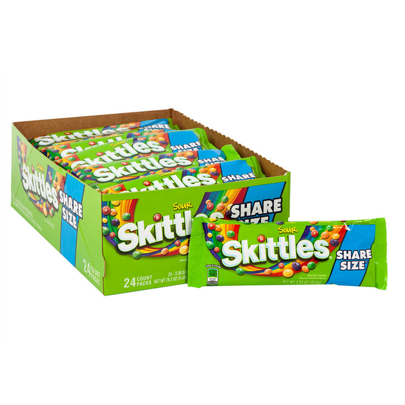 Wholesale Skittles Sours Share Size 3.3 Oz- Bulk