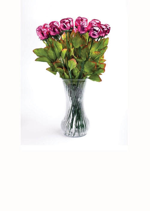 Wholesale Madelaine Chocolate ¾ Oz. Pink Roses (19" Long)- Bulk