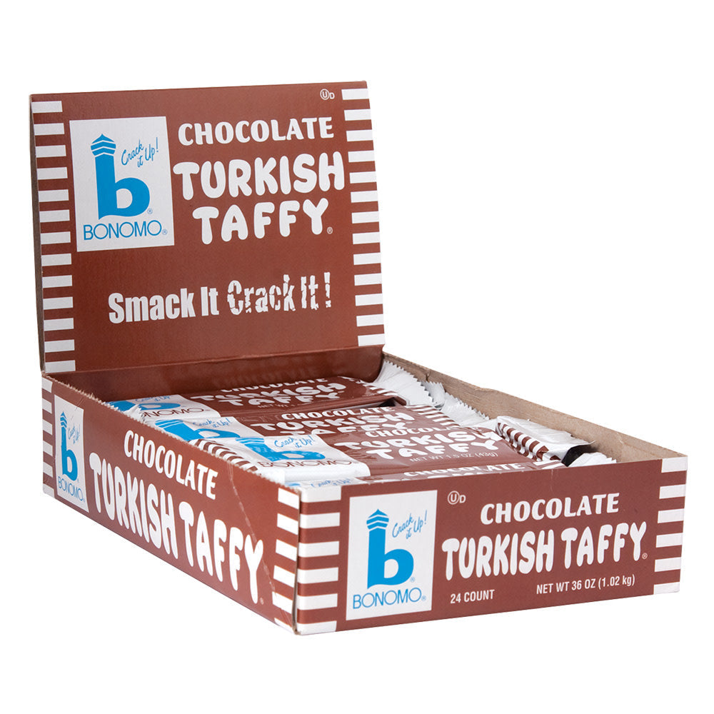 Wholesale Bonomo Turkish Taffy Chocolate 1.5 Oz- Bulk