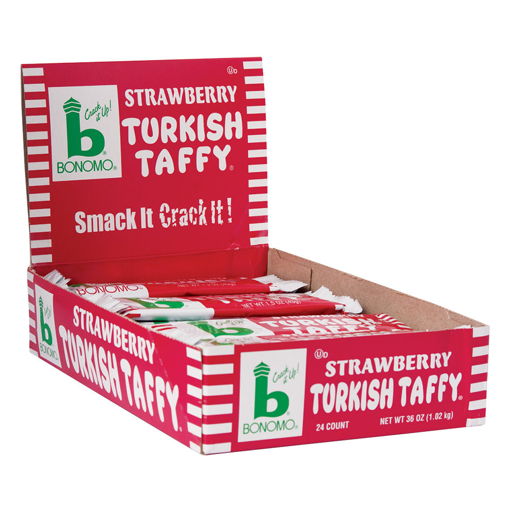 Wholesale Bonomo Turkish Taffy Strawberry 1.5 Oz- Bulk