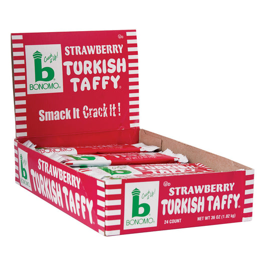 Wholesale Bonomo Turkish Taffy Strawberry 1.5 Oz- Bulk