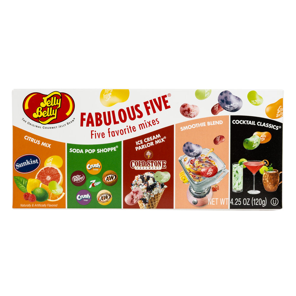 Wholesale Jelly Belly Fabulous Five 4.25 Oz Gift Box- Bulk