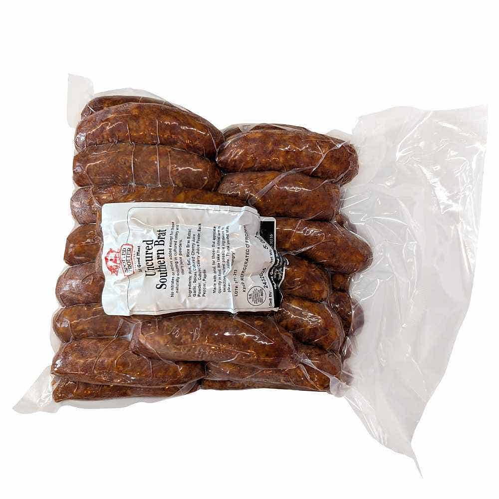 Wholesale Spotted Trotter Southern Brats Uncured 5 Lb- Bulk