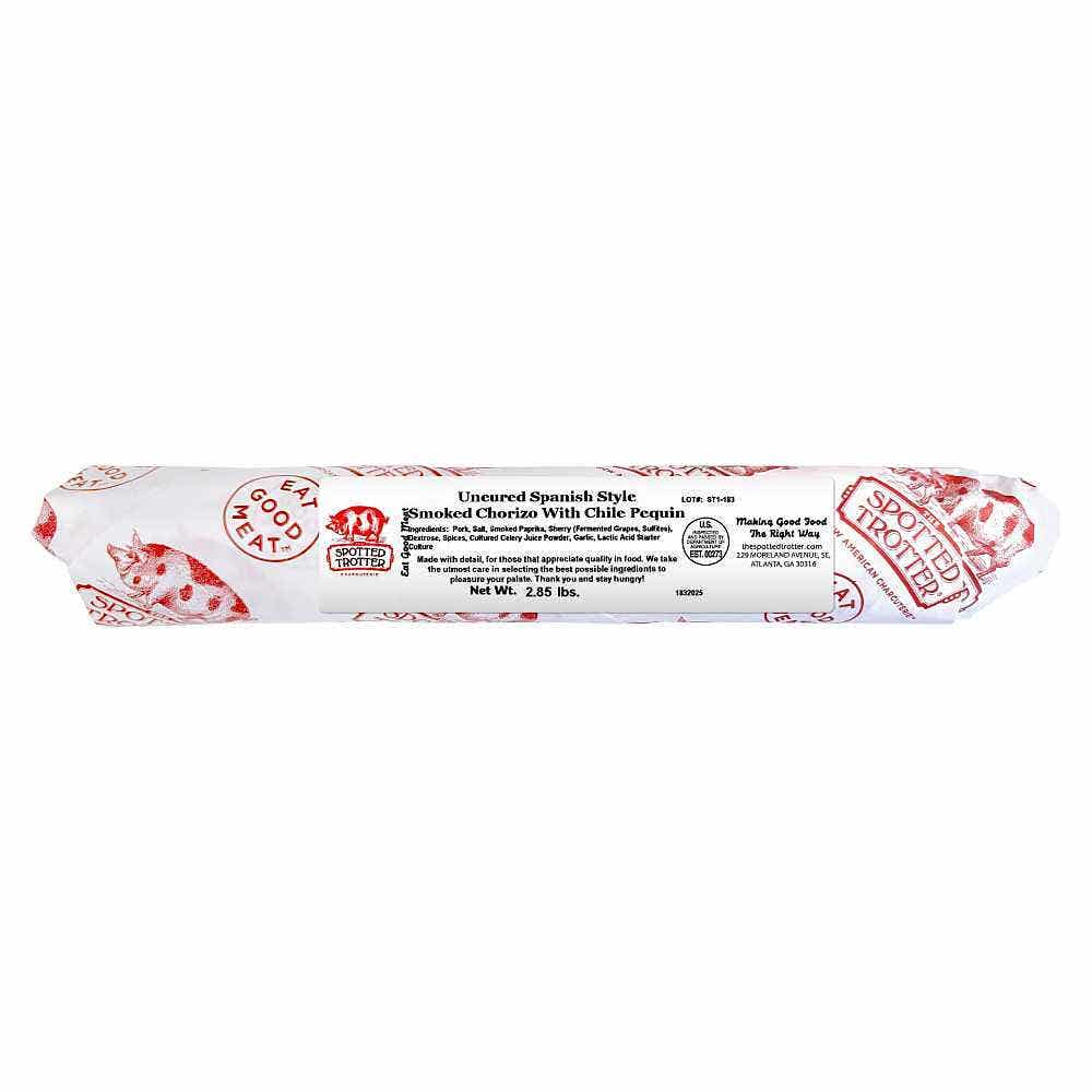 Wholesale Spotted Trotter Spanish Style Smoked Chorizo Salami Uncured 2.85 Lb- Bulk