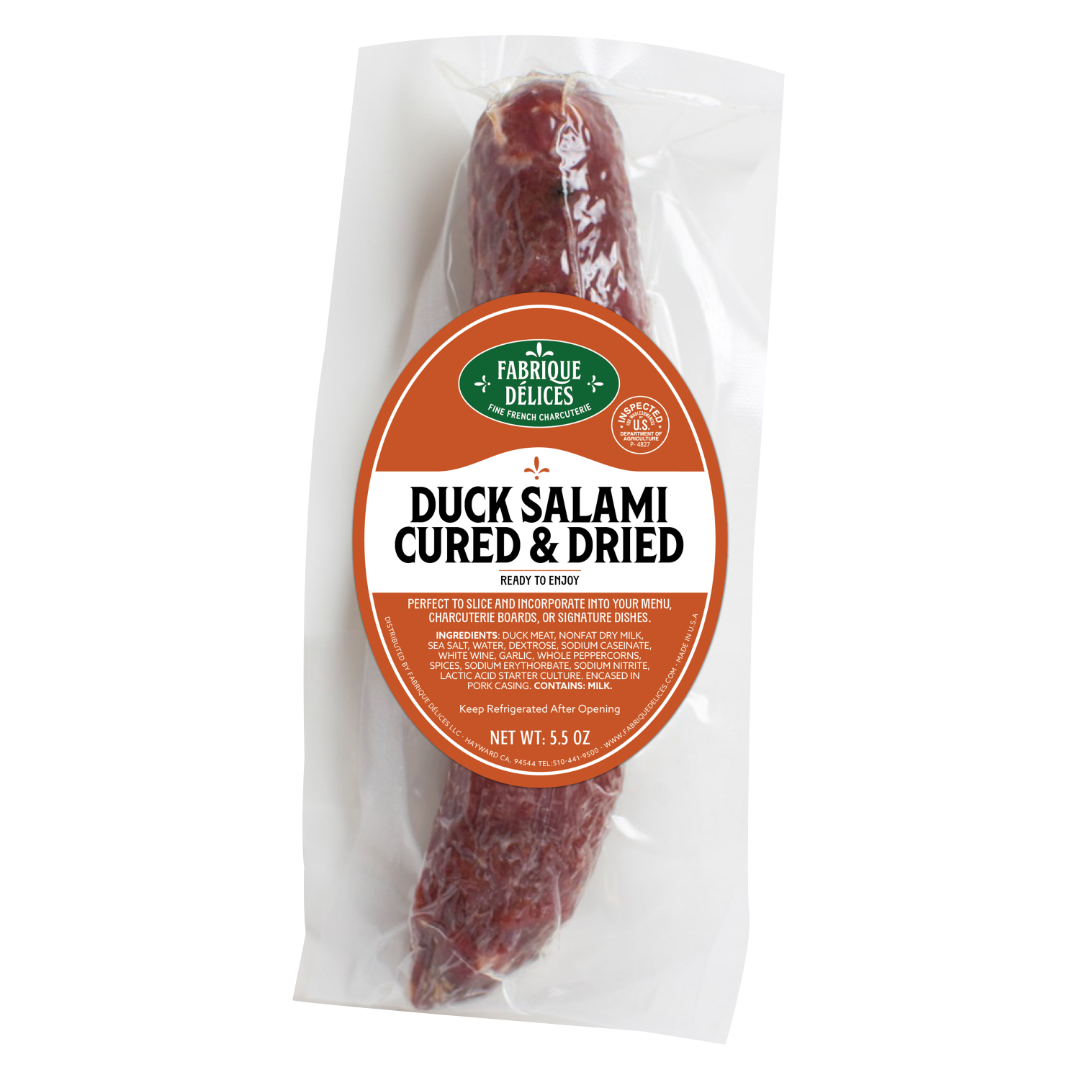 Wholesale Fabrique Each Cured Duck Saucisson Canard Salami- Bulk