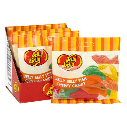 Wholesale Jelly Belly Fish Chewy Candy Assorted 2.8 Oz Peg Bag- Bulk