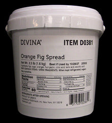 Wholesale Divina Orange Fig Spread Bulk 3.5X.- Bulk