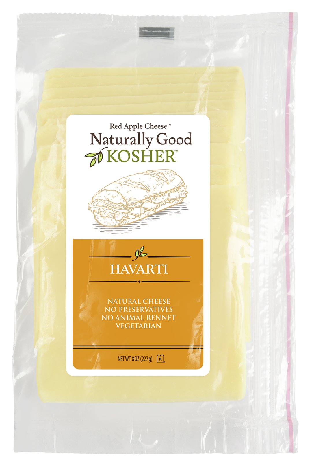 Wholesale Naturally Good Kosher Sliced Havart- Bulk