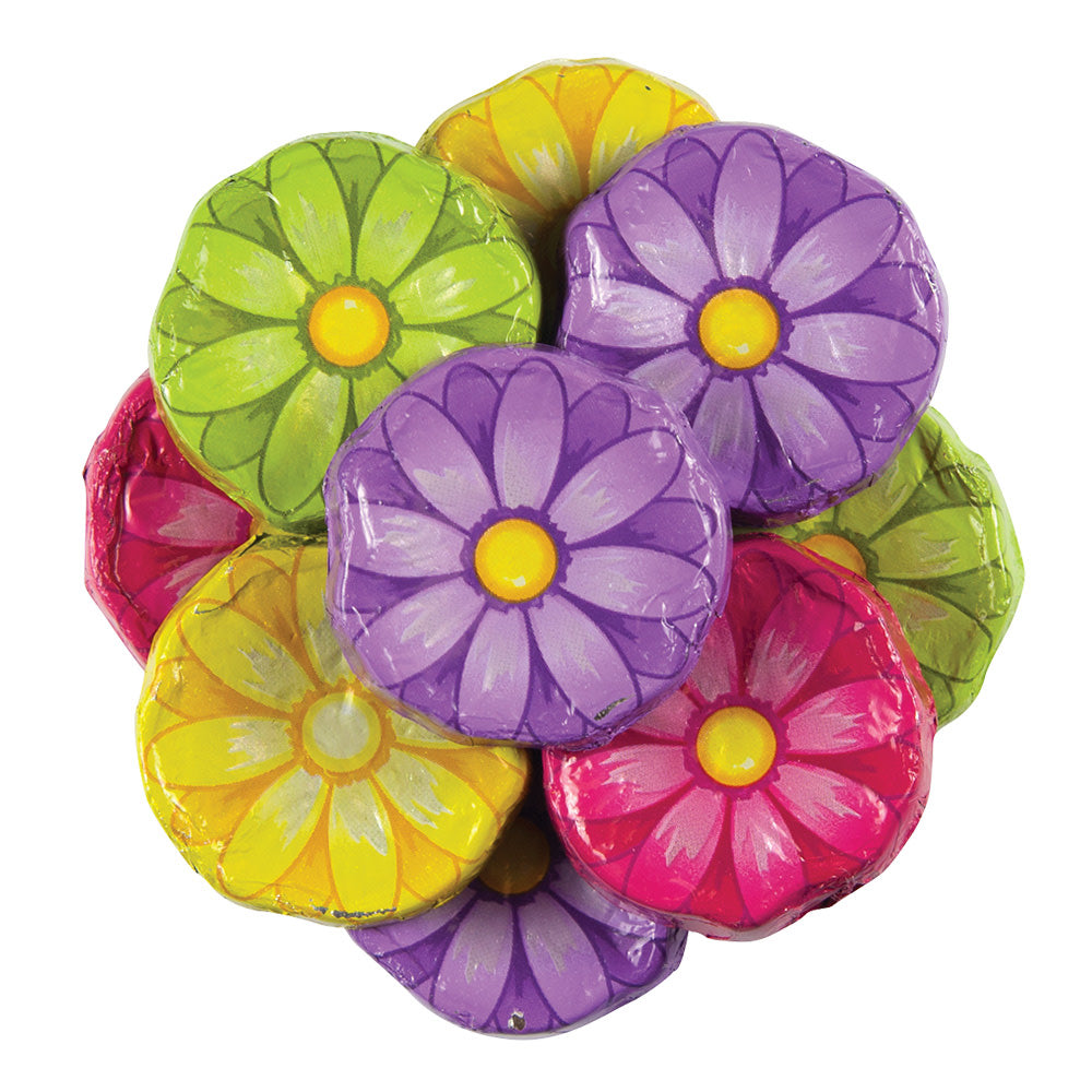 Wholesale Madelaine Milk Chocolate Foiled Gerbera Daisies- Bulk