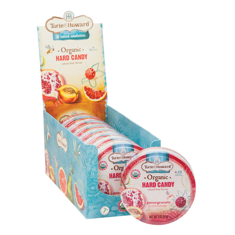 Wholesale Torie & Howard Pomegranate And Nectarine Hard Candy 2 Oz Tin- Bulk