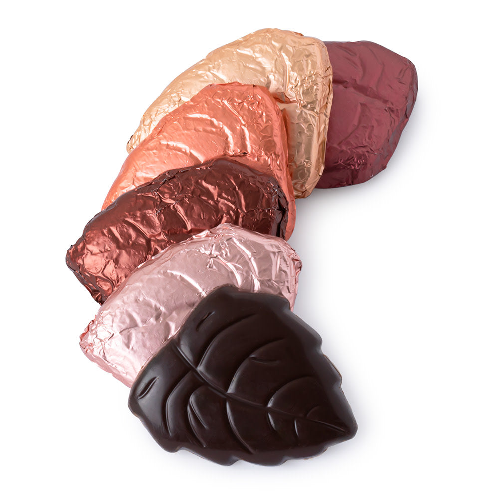 Wholesale Madelaine Dark Chocolate Foiled Leaves- Bulk