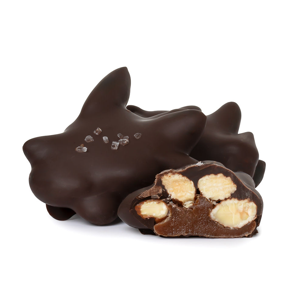 Wholesale BoxNCase Dark Chocolate Sea Salt Caramel Almond Clusters- Bulk