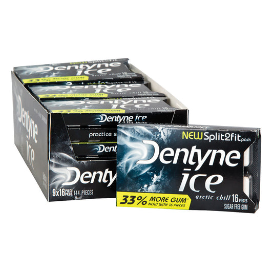 Wholesale Dentyne Ice Artic Chill Gum Split 2 Fit Pack- Bulk