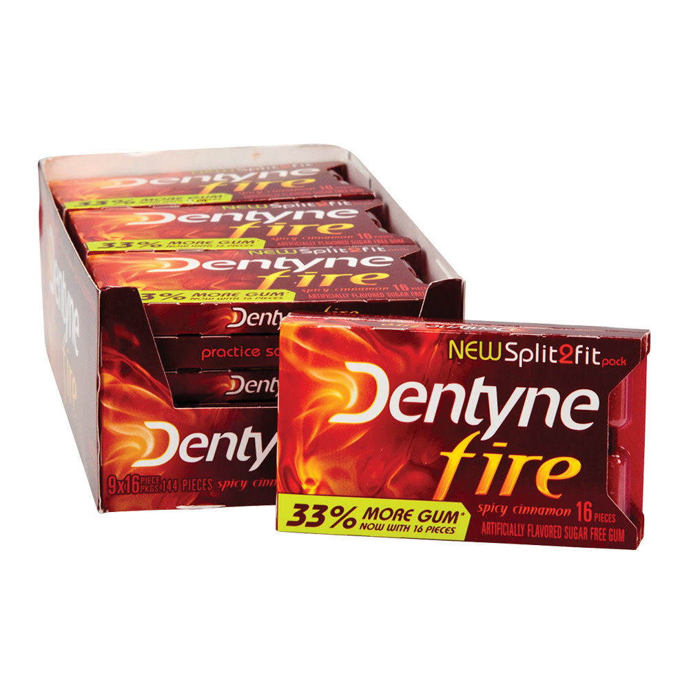 Wholesale Dentyne Fire Spicy Cinnamon Gum Split 2 Fit Pack- Bulk