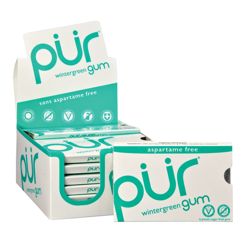 Wholesale Pur Wintergreen Gum 9 Pc 0.44 Oz Pack- Bulk