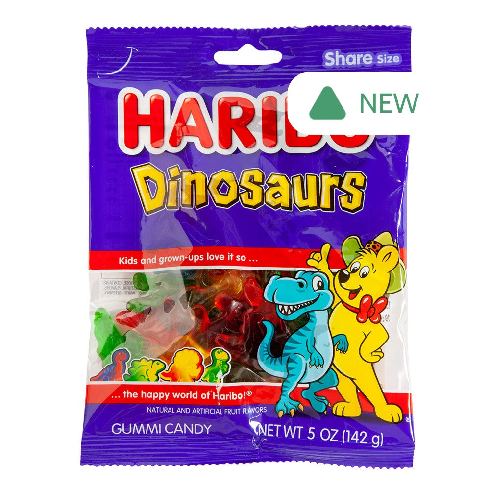 Wholesale Haribo Dinosaurs Gummi Candy 5 Oz Peg Bag- Bulk