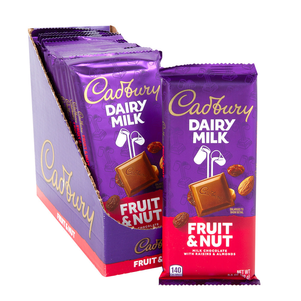 Wholesale Cadbury Fruit And Nut Milk Chocolate 3.5 Oz Bar- Bulk