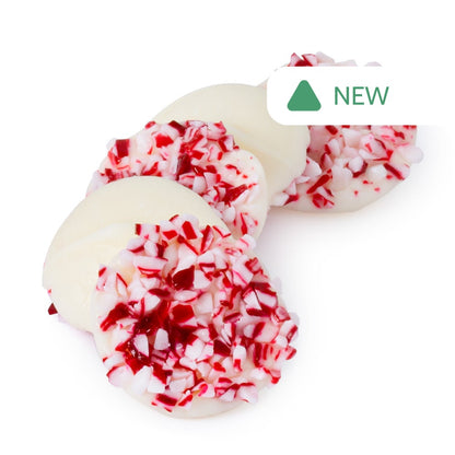 Wholesale BoxNCase White Chocolatey Candy Nonpareils With Crushed Peppermint- Bulk
