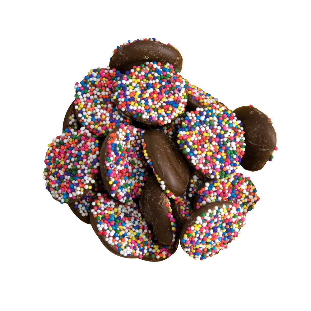 Wholesale Asher'S Milk Chocolate Nonpareils With Rainbow Seeds- Bulk