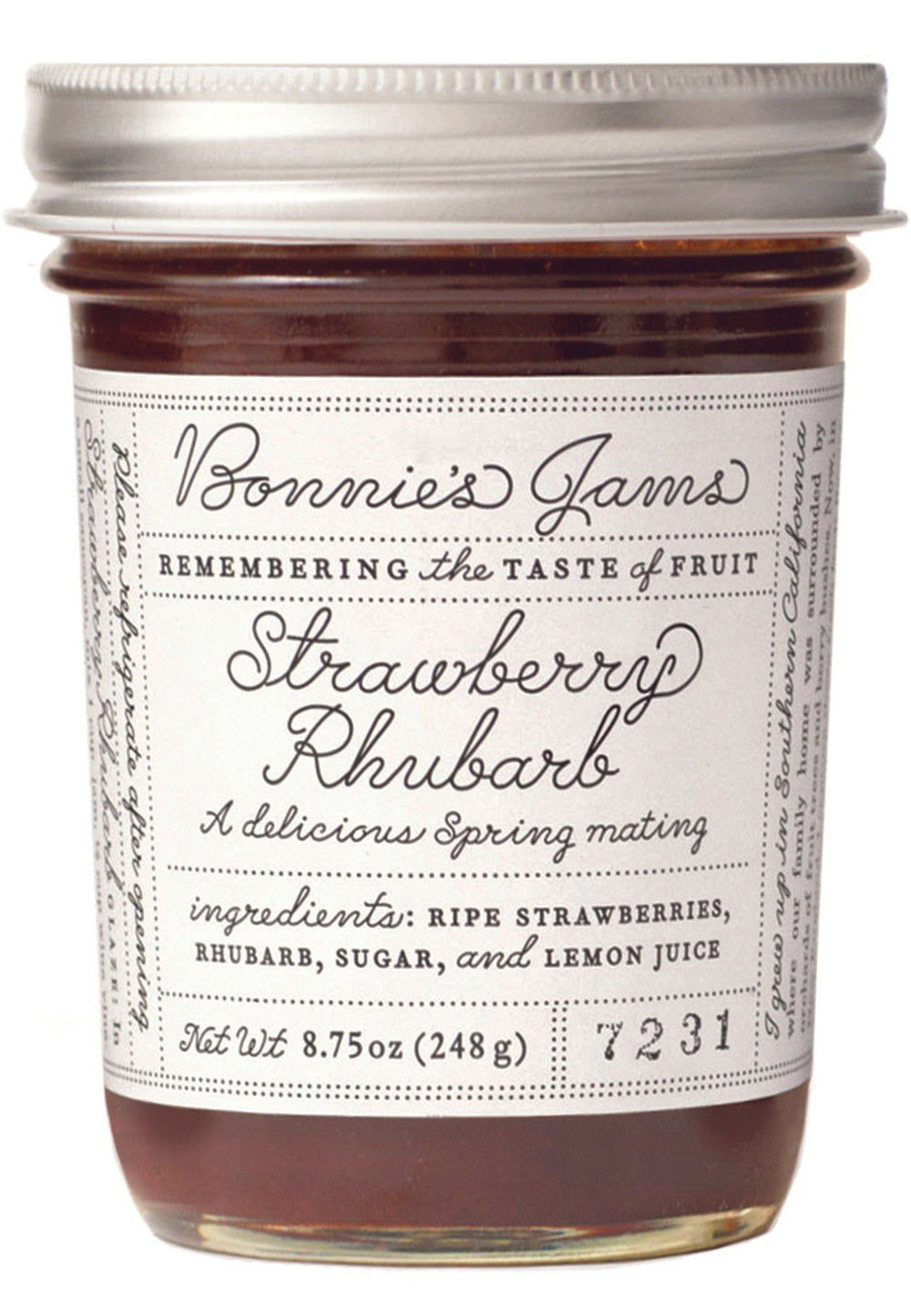 Wholesale Bonnie`S Strawberry Rhubarb Jam- Bulk