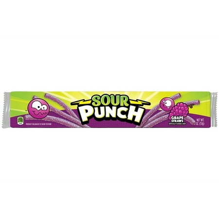Wholesale Sour Punch Straws Grape Tray Caddy 2oz- Bulk