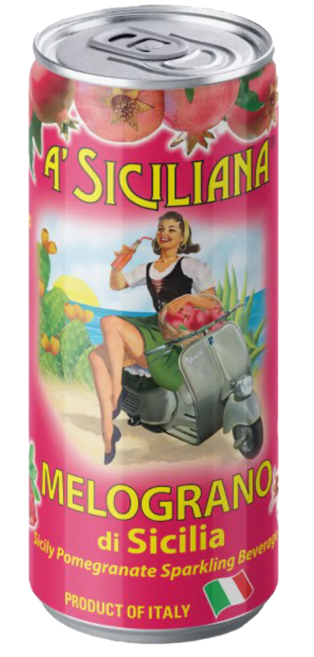 Wholesale Siciliana Pomegranate Soda Cans- Bulk