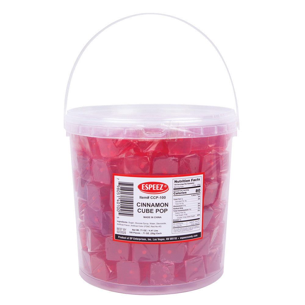 Wholesale Cinnamon Cube Pops Tub 0.74 Oz- Bulk