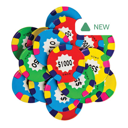 Wholesale Madelaine Assorted Foiled Milk Chocolate Poker Chips- Bulk