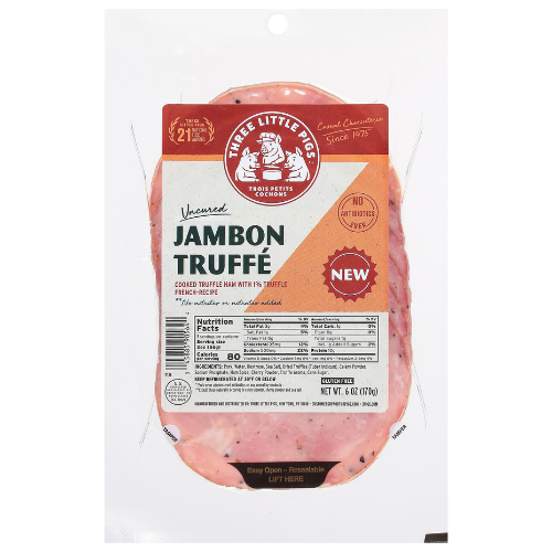 Wholesale Les Trois Sliced Truffle Ham- Bulk