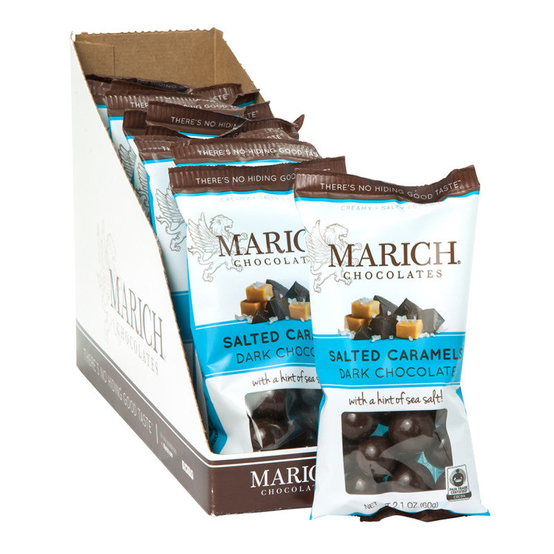 Wholesale Marich Dark Chocolate Sea Salt Caramels 2.1 Oz- Bulk