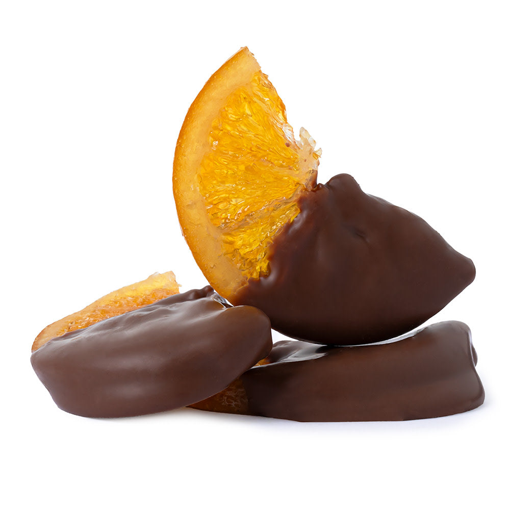 Wholesale BoxNCase Milk Chocolate Half Dipped Oranges- Bulk