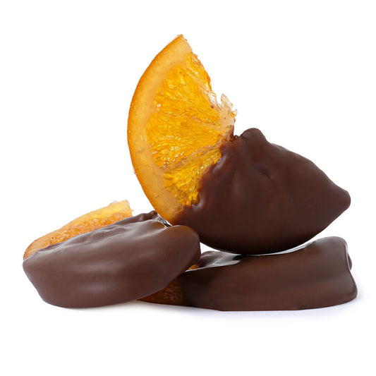 Wholesale BoxNCase Milk Chocolate Half Dipped Oranges- Bulk