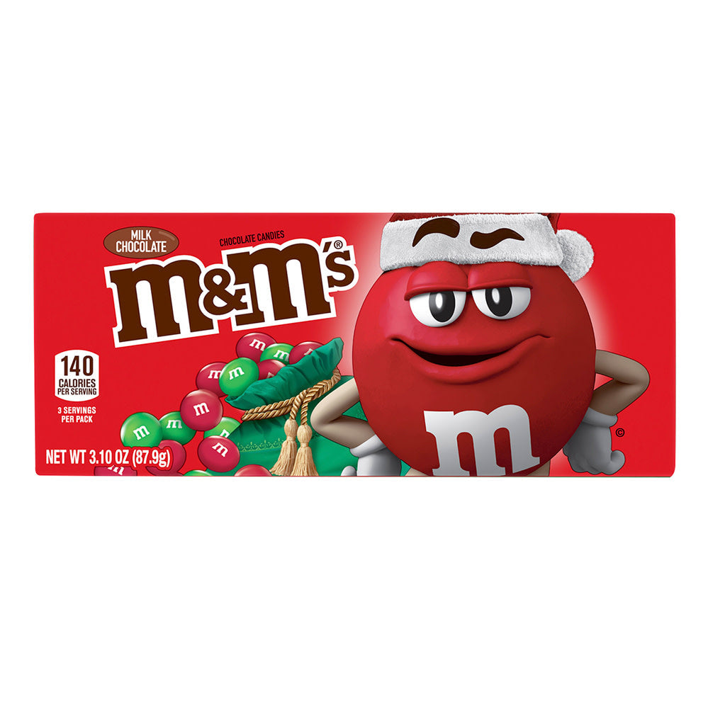 Wholesale M&M'S Milk Chocolate Christmas 3.1 Oz Theater Box- Bulk