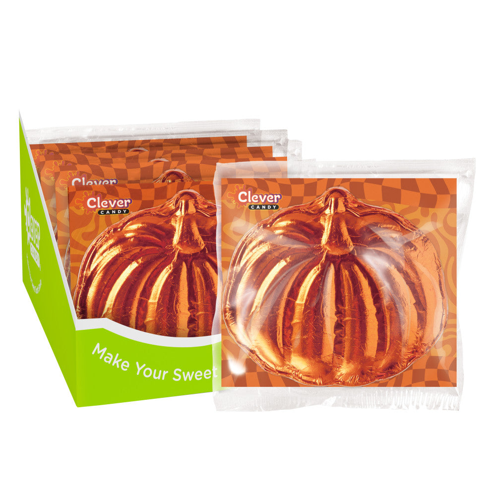 Wholesale Müttenberg Candy Orange Foiled Solid Milk Chocolate Pumpkin 3 Oz- Bulk