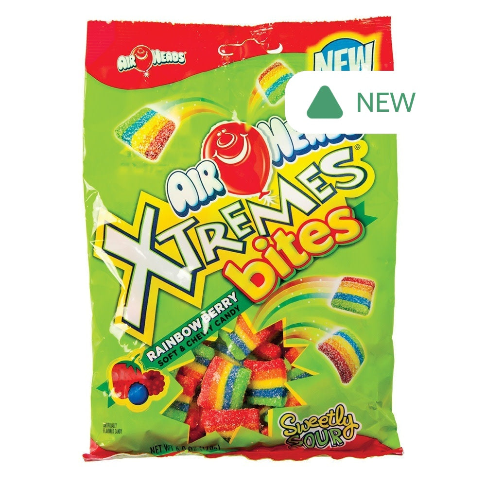 Wholesale Airheads Xtremes Rainbow Berry Bites 6 Oz Peg Bag- Bulk