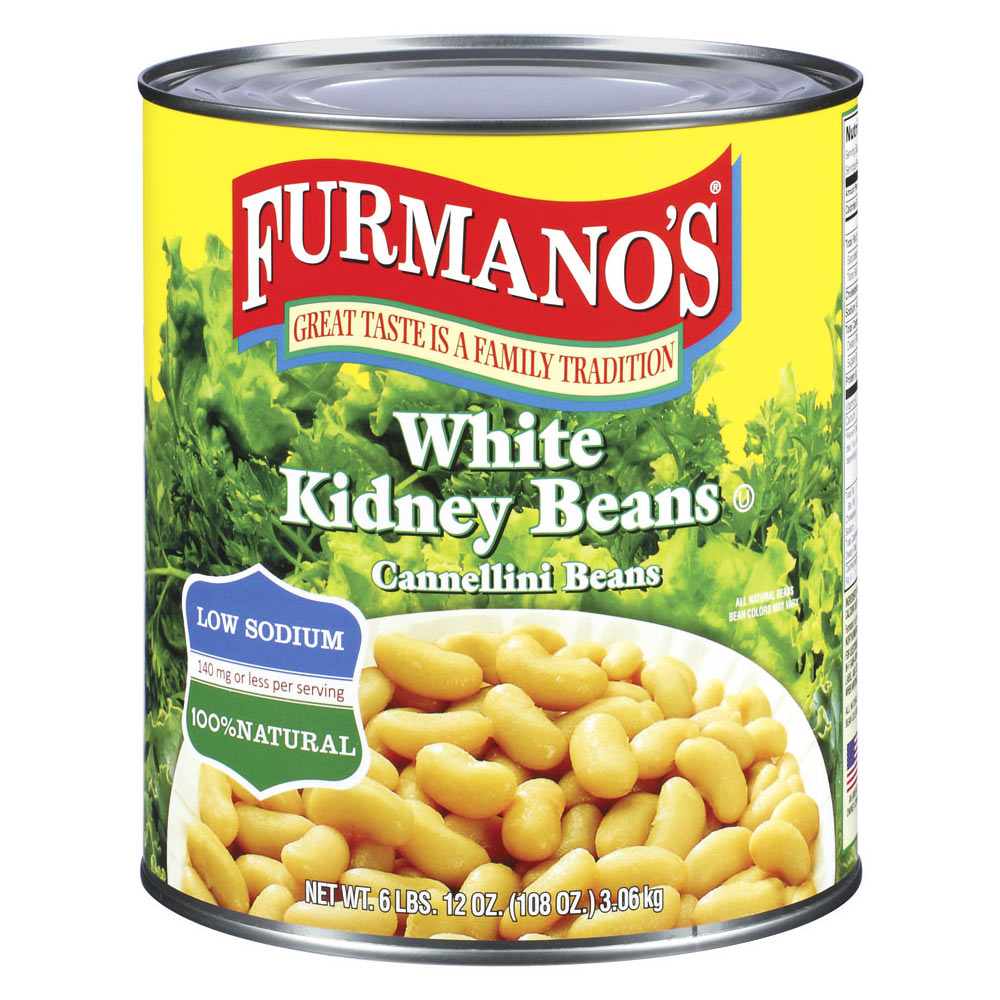 Wholesale Furmanos Case Low Sodium White Kidney Beans- Bulk