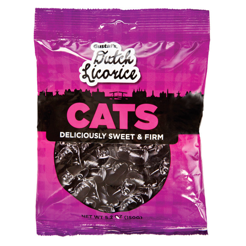 Wholesale Gustaf'S Licorice Cats 5.2 Oz Peg Bag- Bulk